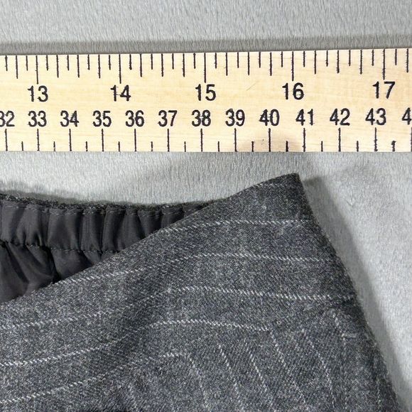 Talbots Pants Women’s 14 Gray White Wool Blend Pinstripe Work Casual Stretch - Picture 5 of 15